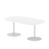 Dynamic Italia Boardroom Table 725mm High - 1800 x 1000mm - White