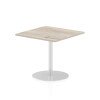 Dynamic Italia Square Table 725mm High - 800 x 800mm - Grey Oak