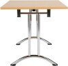 TC One Union Folding Rectangular Table - 1200 x 700mm - Beech