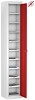 Probe TabBox Single Door 10 Compartment Locker - 1780 x 305 x 305mm - Red (Similar to BS 04 E53)
