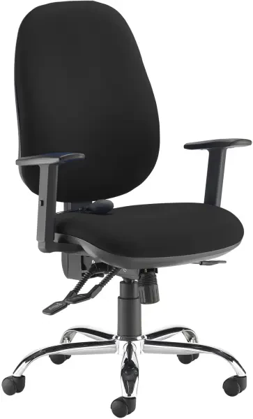 Dams Jota Ergo 24hr Ergonomic Asynchro Chair - Black