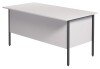 TC Eco 18 Rectangular Desk with Straight Legs and 2 Drawer Fixed Pedestal - 1500mm x 750mm - White