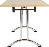 TC One Union Folding Rectangular Table - 1600 x 700mm - Nova Oak