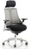 Dynamic Flex White Frame Chair with Headrest - Grey