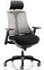 Dynamic Flex Black Frame Chair with Headrest - Grey