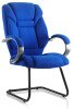 Dynamic Galloway Fabric Cantilever Chair - Blue