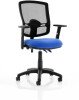 Dynamic Eclipse Plus 2 Lever Mesh Back Operator Chair with Adjustable Arms - Blue