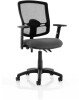 Dynamic Eclipse Plus 2 Lever Mesh Back Operator Chair with Adjustable Arms - Charcoal