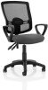 Dynamic Eclipse Plus 2 Lever Mesh Back Operator Chair with Fixed Arms - Charcoal