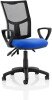 Dynamic Eclipse Plus 3 Lever Mesh Back Operator Chair with Fixed Arms - Blue