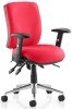 Dynamic Chiro Medium Back Chair Bespoke Fabric with Arms - Bergamot Cherry