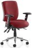 Dynamic Chiro Medium Back Chair Bespoke Fabric with Arms - Ginseng Chilli