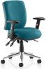 Dynamic Chiro Medium Back Chair Bespoke Fabric with Arms - Maringa Teal