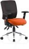 Dynamic Chiro Bespoke Chair with Height Adjustable Arms - Tabasco Orange