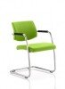 Dynamic Havanna Bespoke Fabric Cantilever Chair with Arms - Camira Phoenix Belize
