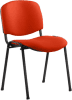 Dynamic ISO Black Frame Stacking Conference Chair - Bespoke Fabric - Tabasco Orange