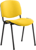 Dynamic ISO Black Frame Stacking Conference Chair - Bespoke Fabric - Senna Yellow