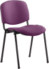 Dynamic ISO Black Frame Stacking Conference Chair - Bespoke Fabric - Tansy Purple
