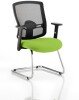 Dynamic Portland Mesh Back Cantilever Visitor Chair with Arms - Bespoke Fabric