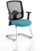 Dynamic Portland Mesh Back Cantilever Visitor Chair with Arms - Bespoke Fabric