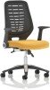 Dynamic Relay Task Operator Chair with Folding Arms, Black Back & Bespoke Seat - Senna Yellow