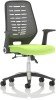 Dynamic Relay Task Operator Chair with Folding Arms, Silver Back & Bespoke Seat - Myrrh Green