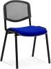 Dynamic ISO Black Frame Mesh Back Conference Chair Bespoke Seat - Stevia Blue