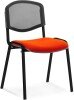 Dynamic ISO Black Frame Mesh Back Conference Chair Bespoke Seat - Tabasco Orange