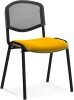 Dynamic ISO Black Frame Mesh Back Conference Chair Bespoke Seat - Senna Yellow
