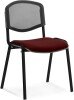 Dynamic ISO Black Frame Mesh Back Conference Chair Bespoke Seat - Ginseng Chilli