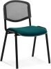Dynamic ISO Black Frame Mesh Back Conference Chair Bespoke Seat - Maringa Teal