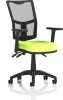 Dynamic Eclipse Plus III Lever Bespoke Task Operator Chair with Adjustable Arms - Myrrh Green