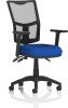 Dynamic Eclipse Plus III Lever Bespoke Task Operator Chair with Adjustable Arms - Stevia Blue