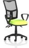 Dynamic Eclipse Plus Iii Lever Bespoke Task Operator Chair with Loop Arms - Myrrh Green