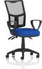 Dynamic Eclipse Plus Iii Lever Bespoke Task Operator Chair with Loop Arms - Stevia Blue