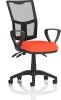 Dynamic Eclipse Plus Iii Lever Bespoke Task Operator Chair with Loop Arms - Tabasco Orange