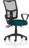 Dynamic Eclipse Plus Iii Lever Bespoke Task Operator Chair with Loop Arms - Maringa Teal