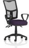 Dynamic Eclipse Plus Iii Lever Bespoke Task Operator Chair with Loop Arms - Tansy Purple