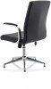 Dynamic Ezra Executive Leather Chair with Glides - Black