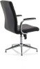 Dynamic Ezra Executive Leather Chair with Glides - Black