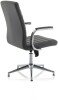 Dynamic Ezra Executive Leather Chair with Glides - Grey