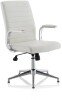 Dynamic Ezra Executive Leather Chair with Glides - White