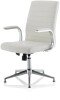 Dynamic Ezra Executive Leather Chair with Glides - White