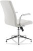 Dynamic Ezra Executive Leather Chair with Glides - White