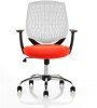 Dynamic Dura White Back Bespoke Seat Task Chair - Tabasco Orange