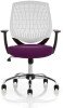 Dynamic Dura White Back Bespoke Seat Task Chair - Tansy Purple