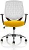 Dynamic Dura White Back Bespoke Seat Task Chair - Senna Yellow