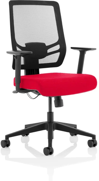 Dynamic Ergo Twist Bespoke Fabric Seat with Arms and Mesh Back - Bergamot Cherry