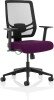 Dynamic Ergo Twist Bespoke Fabric Seat with Arms and Mesh Back - Tansy Purple