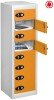 Probe TabBox 8 Compartment Locker with Standard Plug - 1000 x 305 x 370mm - Orange (RAL 2003)